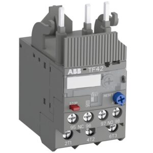 Ρελέ θερμικής προστασίας ABB TF42-35, 35A, 3P. Ιδανικό για ράγα DIN, προσφέρει αξιόπιστη προστασία κινητήρα από υπερφόρτωση και αστοχία φάσης.