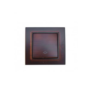 Μπουτόν Κουδουνιού 10A, 250V, IP20, σειρά Zena Woodline, μαόνι, από τον κατασκευαστή EL-BI Electric.