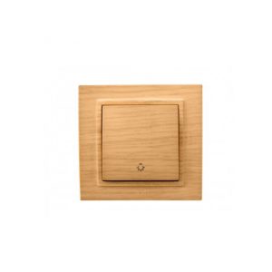 Μπουτόν Κλιμακοστασίου 10A 250V IP20 σειρά Zena Woodline ελαφρύ ξύλο από τον κατασκευαστή EL-BI Electric.