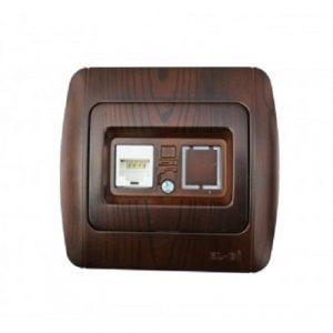 Υποδοχή υπολογιστή single Zirve Woodline walnut RG45 cat.6 UTP IP20 από τον κατασκευαστή EL-BI Electric.