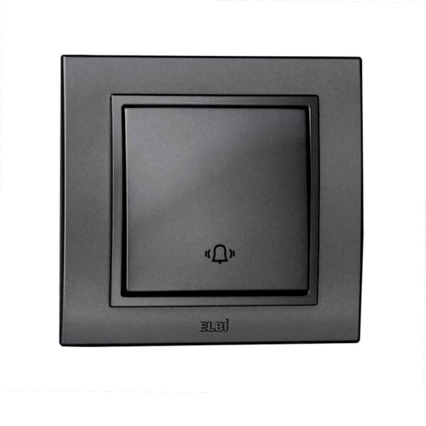Μπουτον κουδουνιου μαυρο 10A 230V Zena Silverline ELBI.
