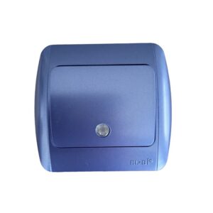 Διακοπτης απλος με φως μπλε 10A 230V Zirve ELBI.