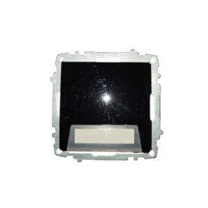 Μπουτόν κουδουνιού Zena Platin ELBI χωρίς πλαίσιο, μόνο μηχανισμός, σε μαύρο χρώμα. Συμβατό με όλες τις κορνίζες Zena Platin.