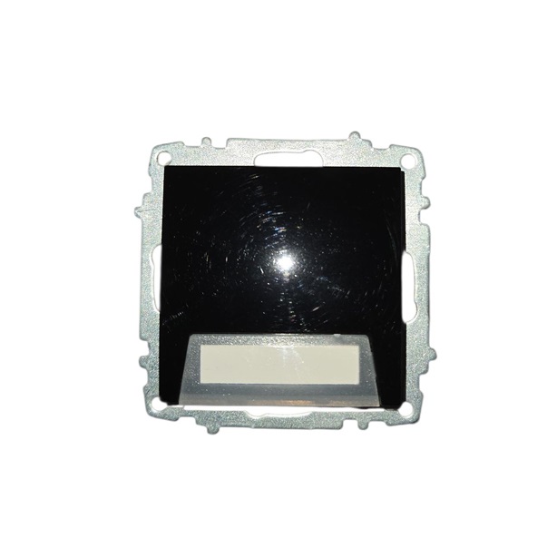 Μπουτόν κουδουνιού Zena Platin ELBI χωρίς πλαίσιο, μόνο μηχανισμός, σε μαύρο χρώμα. Συμβατό με όλες τις κορνίζες Zena Platin.