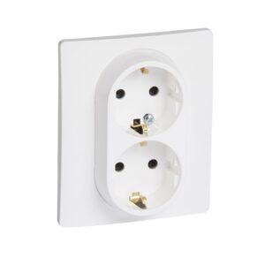 Διπλή πρίζα σούκο λευκό 2x2P+E 16А 250V Niloe Legrand