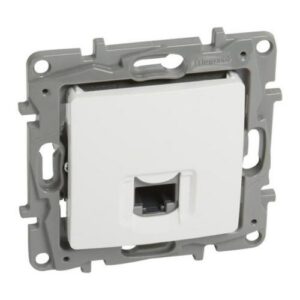 Πρίζα δικτύου RJ45 cat.5 UTP μονάδα μηχανισμού και κάλυμμα χωρίς πλαίσιο λευκό Niloe Legrand