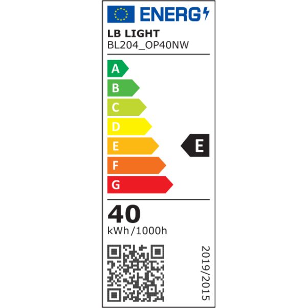 Ενεργειακή κλάση Φωτιστικό Led 40W 4560lm 4000K