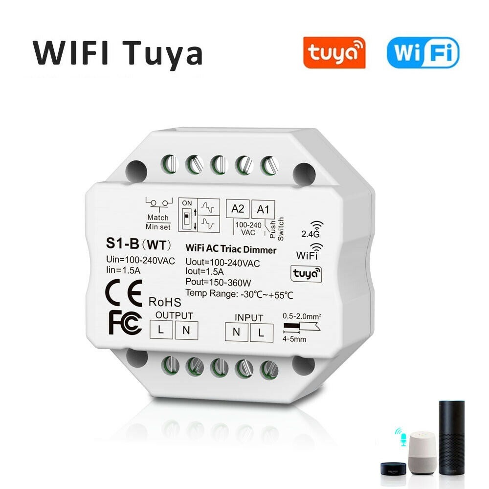 Έξυπνη μονάδα Wi-Fi+PUSH DC 0~10V smart dimmer