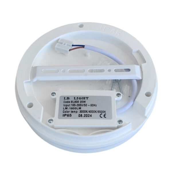 Led φωτιστικό οροφής λευκό 20W 1800Lm CCT 3000K 4000K 6500K IP65 ⌀182