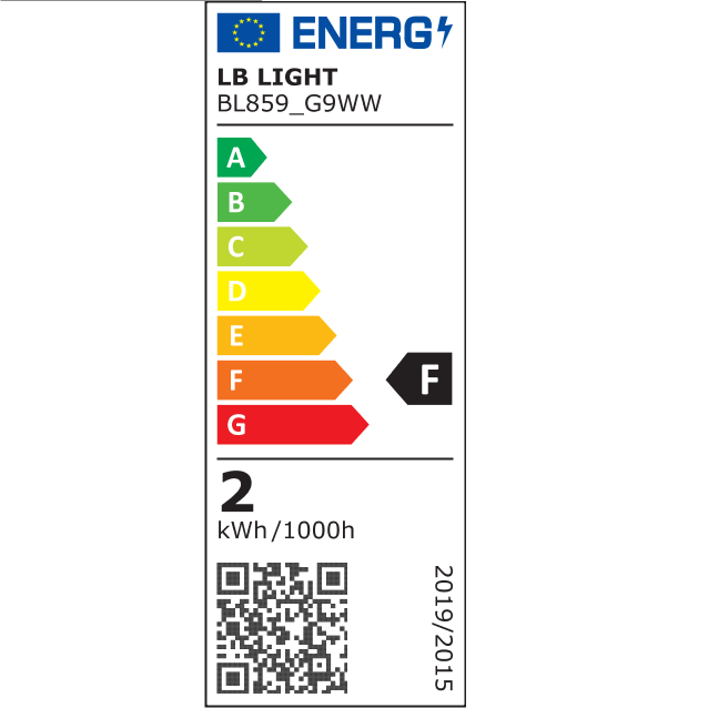 ενεργειακή κλάση - Λαμπτήρας LED G9 2W 190Lm 2700-3300K