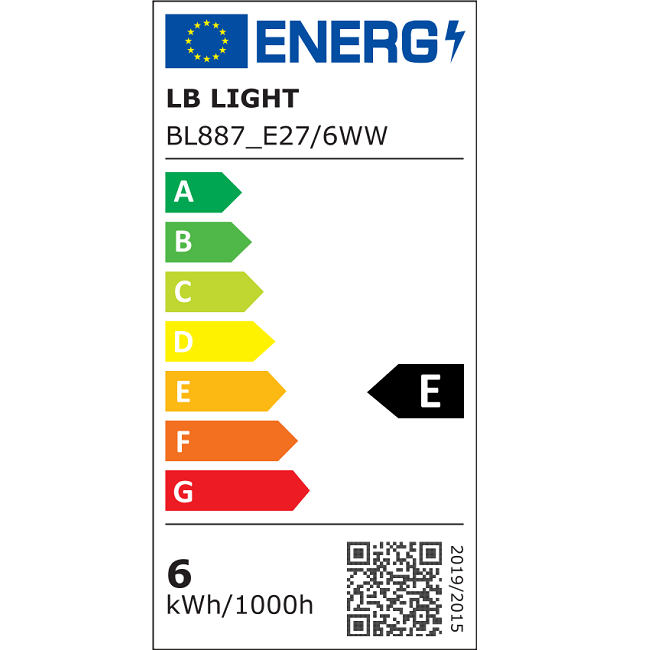 Ενεργειακή κλάση Bec LED LB Light E27 6W A55 3000K 700lm