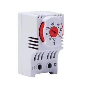 Θερμοστάτης θερμαντήρα Cetinkaya Pano -20 έως +60°C IP20 σε κόκκινο χρώμα. Ιδανικός για έλεγχο θερμοκρασίας και αποφυγή υγρασίας σε ηλεκτρικούς πίνακες