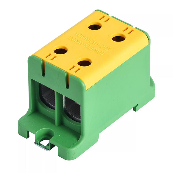 Τερματικα ραγας 2P 2.5-50mm2 κιτρινο πρασινο 2xAl 145A/Cu160A 800V AC/DC LB Light
