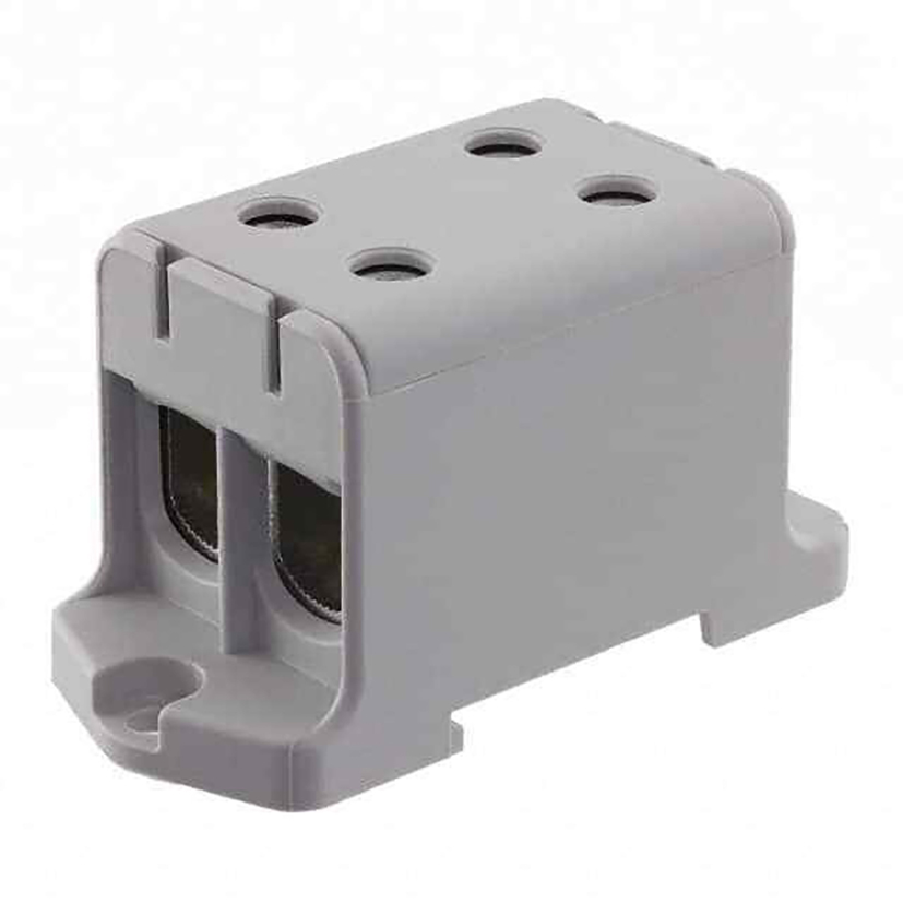 Τερματικό ράγας γκρι 2P LB Light για καλώδια 16-95 mm², με ονομαστικό ρεύμα 220A και τάση 800V AC/DC