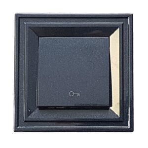 Μπουτόν ανοίγματος πόρτας Classic LB Light σε μαργαριτάρι μαύρο χρώμα, 10A, 250V