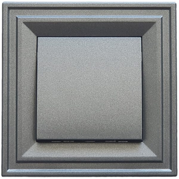 Διακοπτησ απλος με φως μαυρος γραφιτης 10A 250V IP21 Classic LB Light.