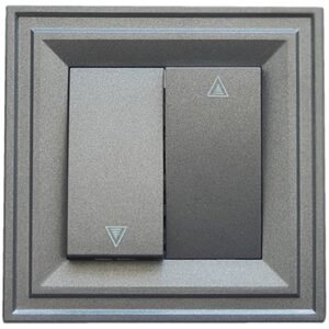 Διακοπτης ρολων μαυρος γραφιτης 10A 250V IP21 Classic LB Light.