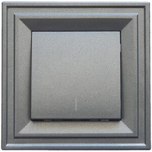 Διπολικος διακοπτης μαυρος γραφιτης L+N 16A 250V IP20 Classic LB Light.